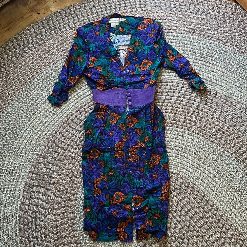 Vintage Retro 1980s Dress